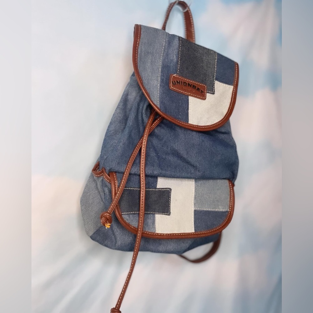 Denim patchwork backpack - Picture 2 of 5